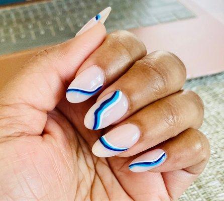 Dip powder nails with design