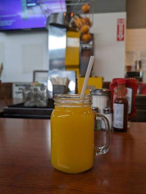 Freshly squeezed orange juice - SO good!