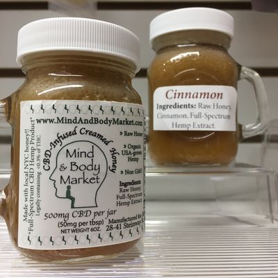 New CBD infused creamed honey. Locally sourced and raw! 500mg of full spectrum CBD per jar!