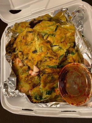 Seafood pancake