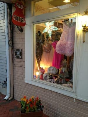 One of Our Storefront windows in the evening