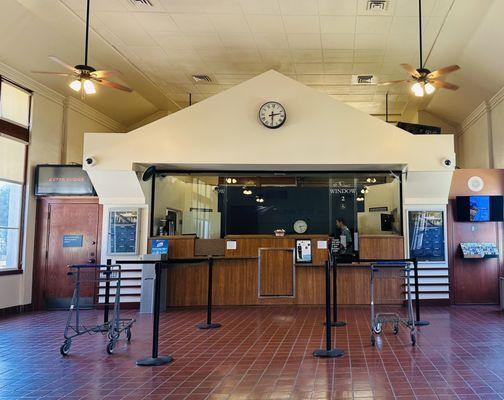 Tickets  and luggage  check in lobby