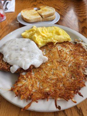 Chicken fired steak