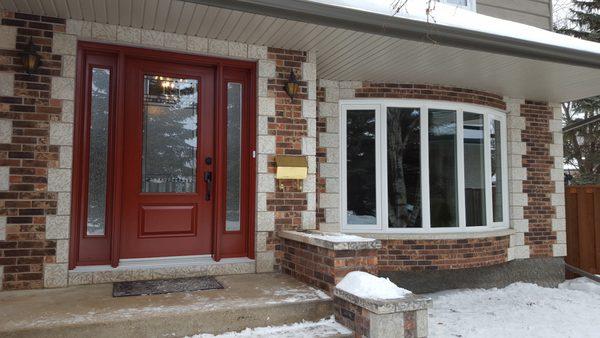 Installation of exterior door with sidelites