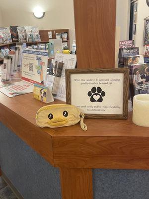 #TravelsWithDucky in the reception area