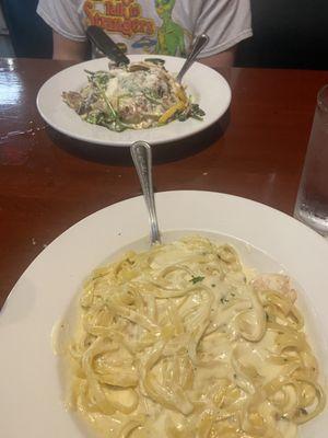 Fettuccine Alfredo and Scaloppine