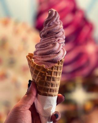 New Zealand style strawberry ice cream.