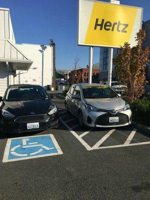 Everett WA employees parks their cars in handicap and discrimates against the disabled #boycotthertz