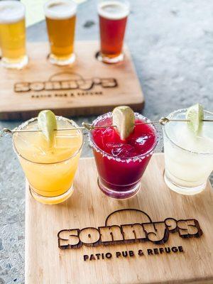 Margarita, Beer and Mimosa Flights ALL DAY.  EVERY DAY.