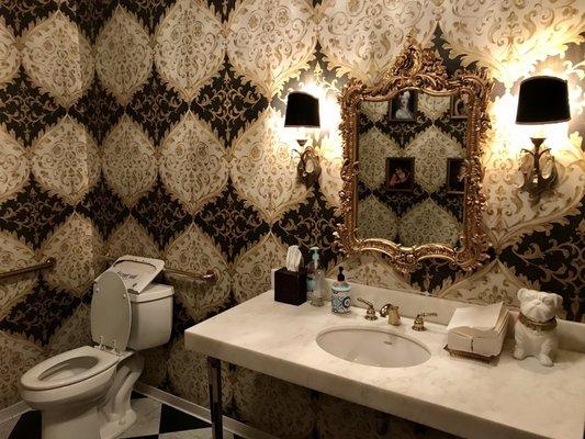 The bathroom... fancy!