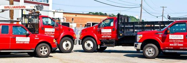 A portion of Williamson New England Pump & Motor's Service Fleet