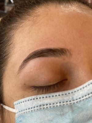 Nicely shaped eyebrows