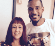 Trevor Ariza and Office Manager Alicia