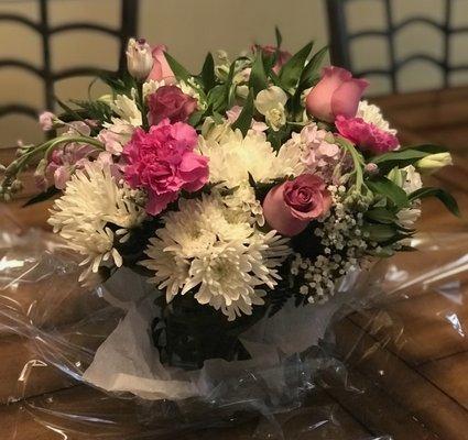 Bouquet delivered and then taken back