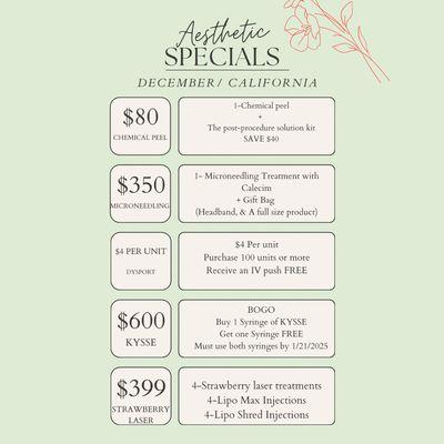 December Specials