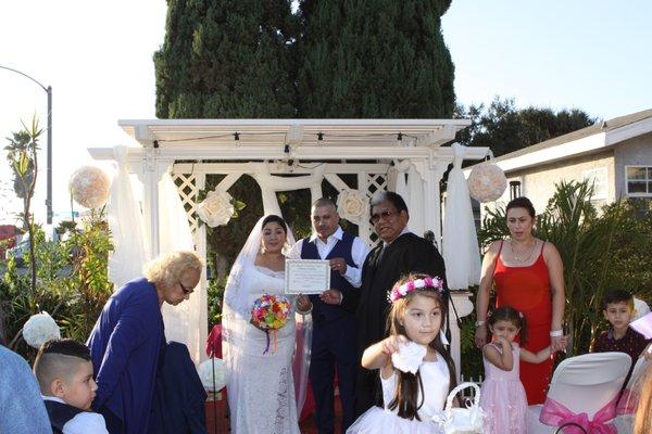 Wedding in our Gazebo