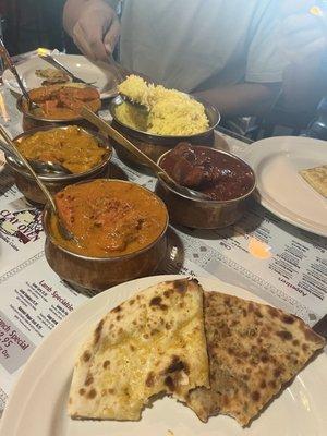 Garlic Naan  Keema Naan Chicken Tikka Makhani Butter Chicken Lamb Vandaloo Navratan Korma