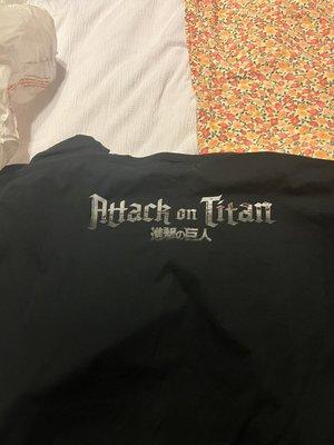 Back of attack on titan shirt