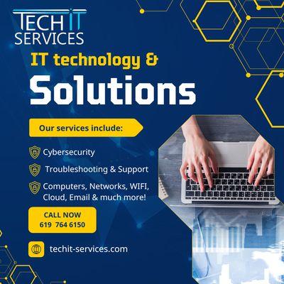 IT tech solutions & help for Cybersecurity, Troubleshooting and support for Computers, Networks, Wifi, Cloud, Email and much much more.