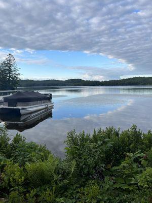 Webster Lake, heard Loons each nice, went sailing & swimming.