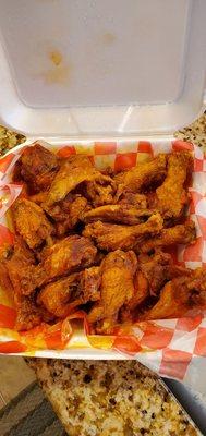 Hot crispy wings (20) = $12.99