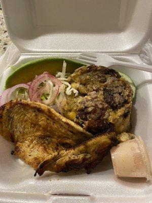 Mofongo with Grilled chicken