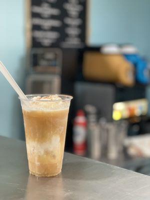 Apple cider ice cream float!