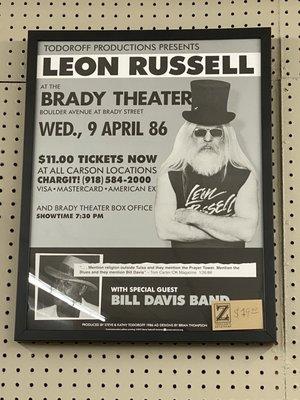 1986 Leon Russell concert poster. I was there!