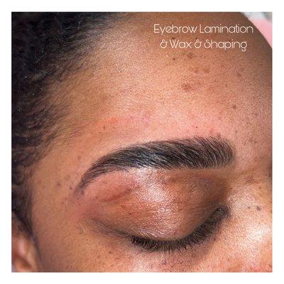 Eyebrow Lamination with Wax and Shaping