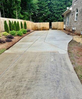 Driveway refresh in progress!  Get a free estimate today!  #DrivewayCleaning