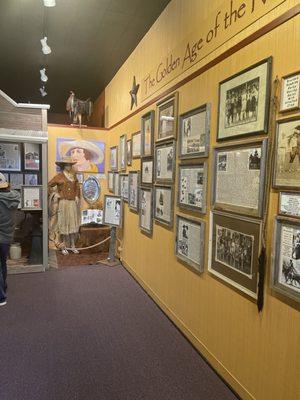 Wall of fame. The many cowgirls of the early rodeo.