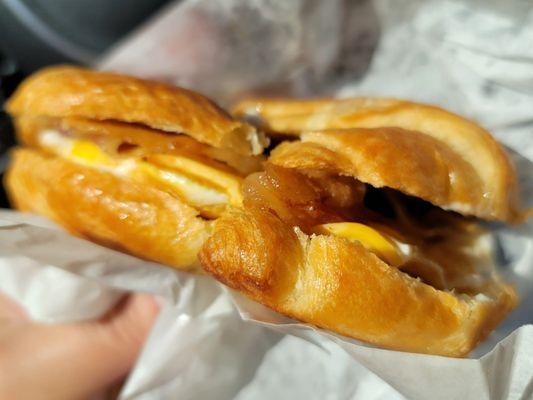 Bacon egg and cheese croissant