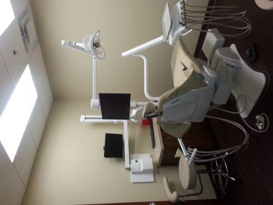 Private treatment rooms are all equipped with the latest technology like digital xrays and  nitrous gas.