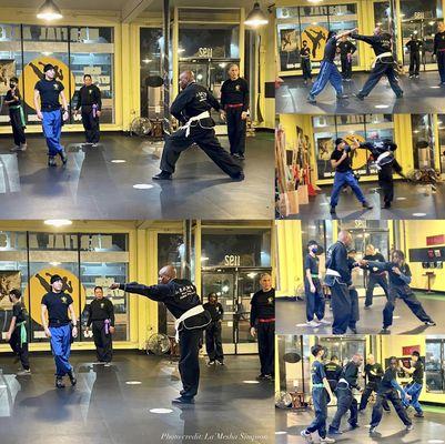 Northern Shaolin Eagle Claw Kung Fu training photos. Sifu Kenneth Edwards teaching Teen/Adult class