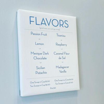 ice cream flavors