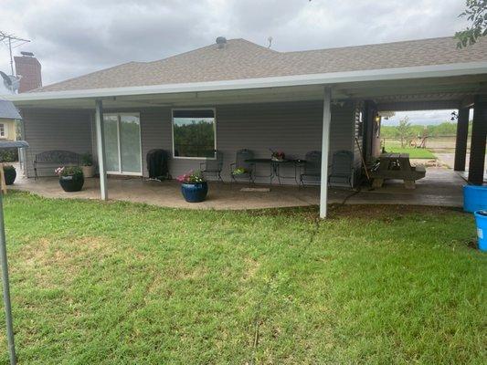 We added a patio cover for more shade