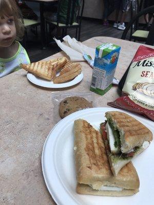 Veggie Sammy and kids grilled cheese