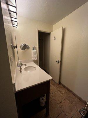 Bathroom sink area