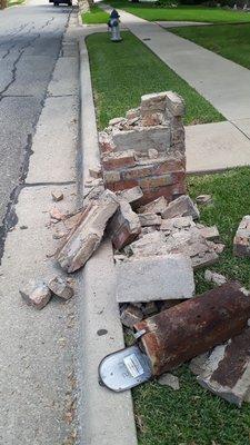 Our mailboxes their driver ran over and wint fix it so having to use them