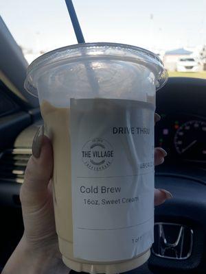 Sweet cream cold brew