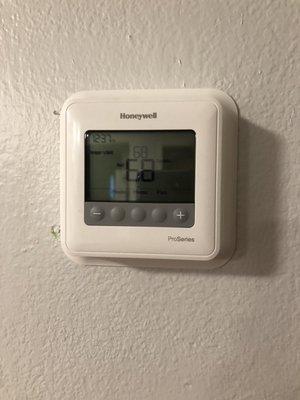 My new upgraded thermostat the old one was old I forgot to take a pic but believe me this is way nicer