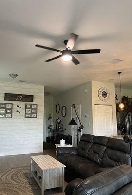 Ceiling fan installed