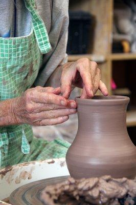 In the ceramics studio