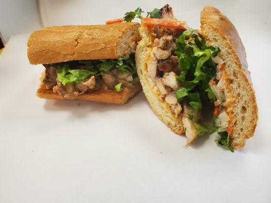 Our lunch special changes each day and starts at 11:00 AM. Our chicken Bahn Mi Sandwich.