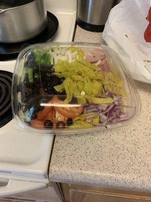 Large Italian salad with extra items