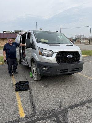 Tire change in bad axe