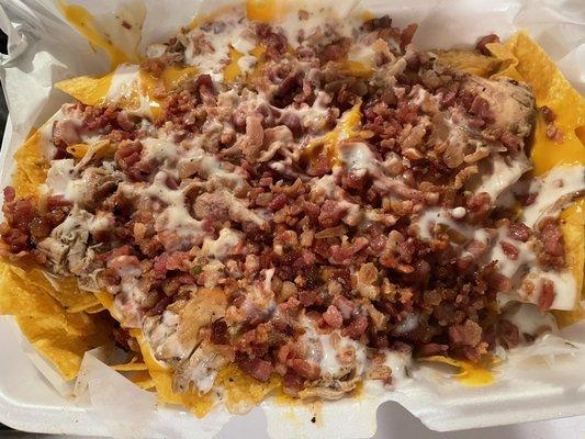 Chicken bacon ranch nachos