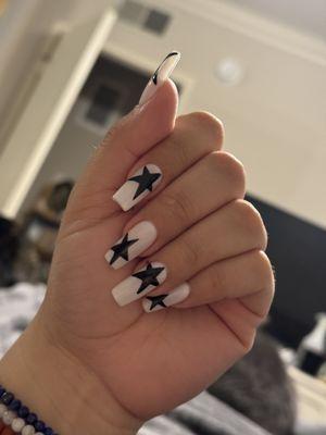 Gel x nails with design