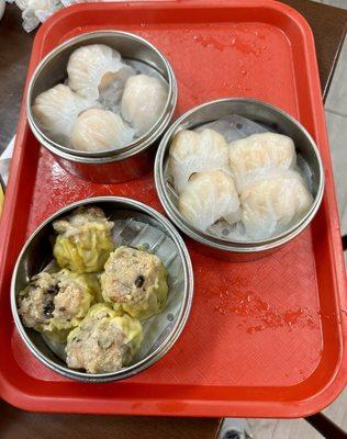 Shumai and har gow. Delicious