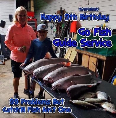 9yo birthday gift - Trophy Blue Cat Fishing Trip